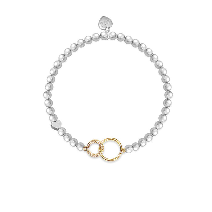 Life Charms Silver Love Between Mother & Daughter Bracelet