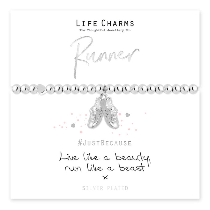 Life Charms Silver Runner Bracelet
