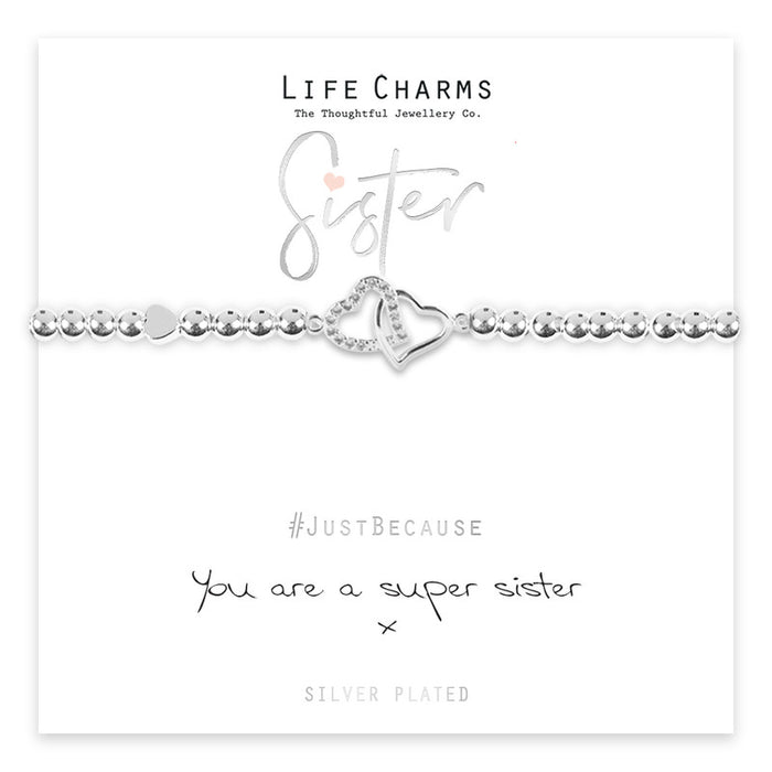 Life Charms Silver Super Sister Bracelet