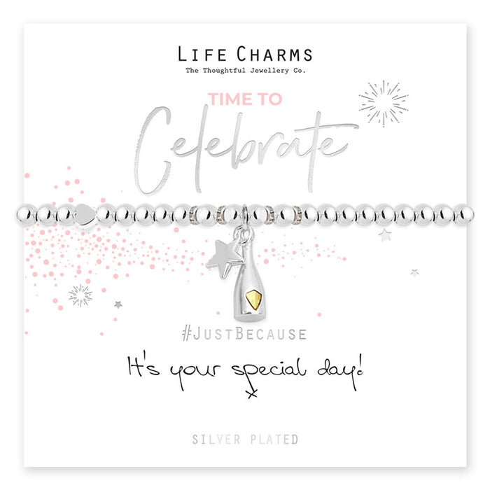 Life Charms Silver Time To Celebrate! Bracelet