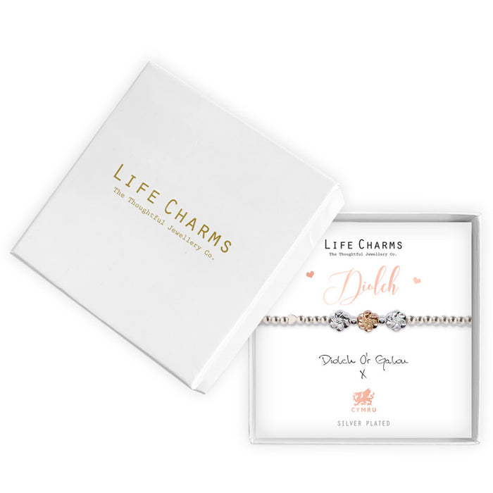 Life Charms Silver Welsh Diolch (Thank You) Bracelet
