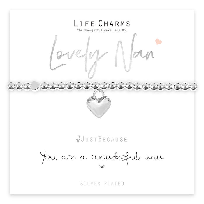 Life Charms Silver You Are A Wonderful Nan Bracelet