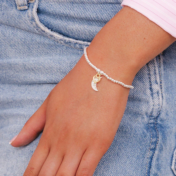 Life Charms Just To Say Moon & Heart Charm Bracelet