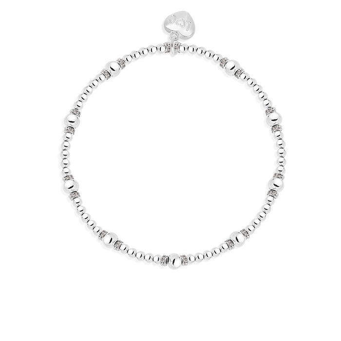 Life Charms Dazzling rhinestone rondelles Silver Bracelet