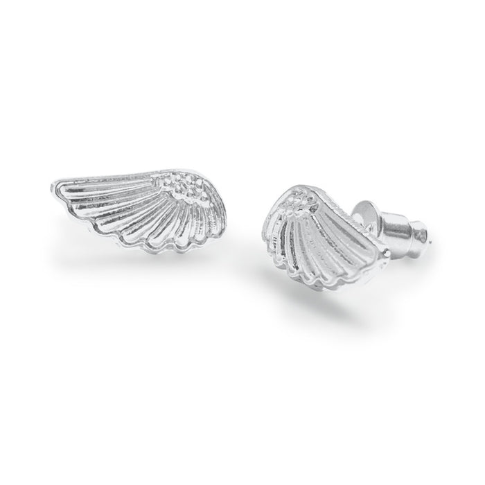Life Charms Angel Wing Silver Studs