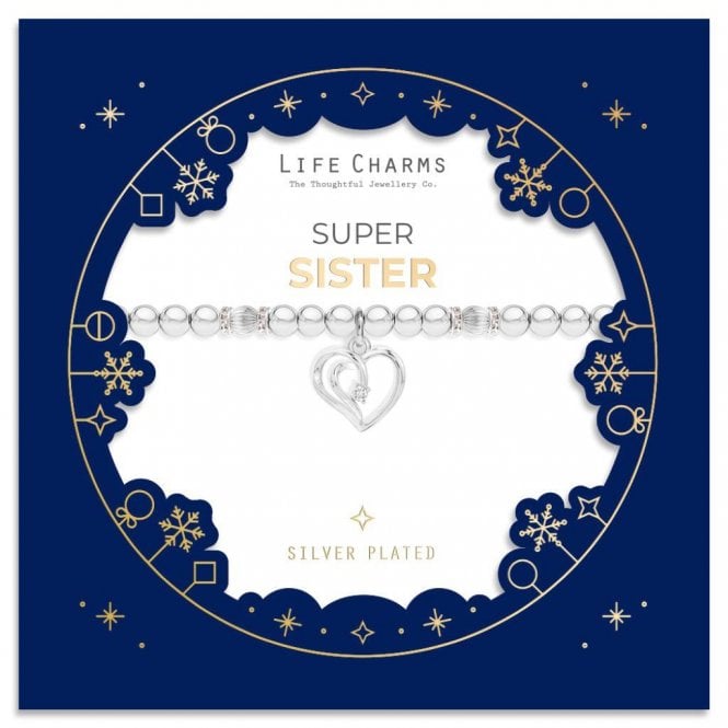Life Charms Super Sister Christmas Sleeve Bracelet