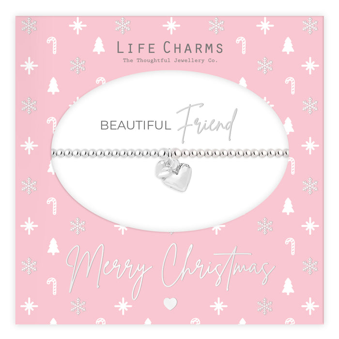 Life Charms Christmas Silver Beautiful Friend Bracelet