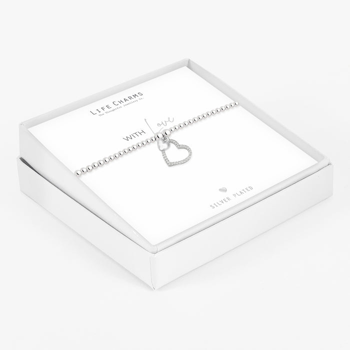 Life Charms Christmas Silver With Love Bracelet