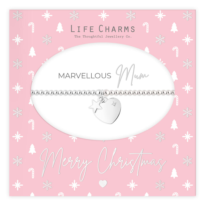 Life Charms Christmas Silver Marvellous Mum Bracelet