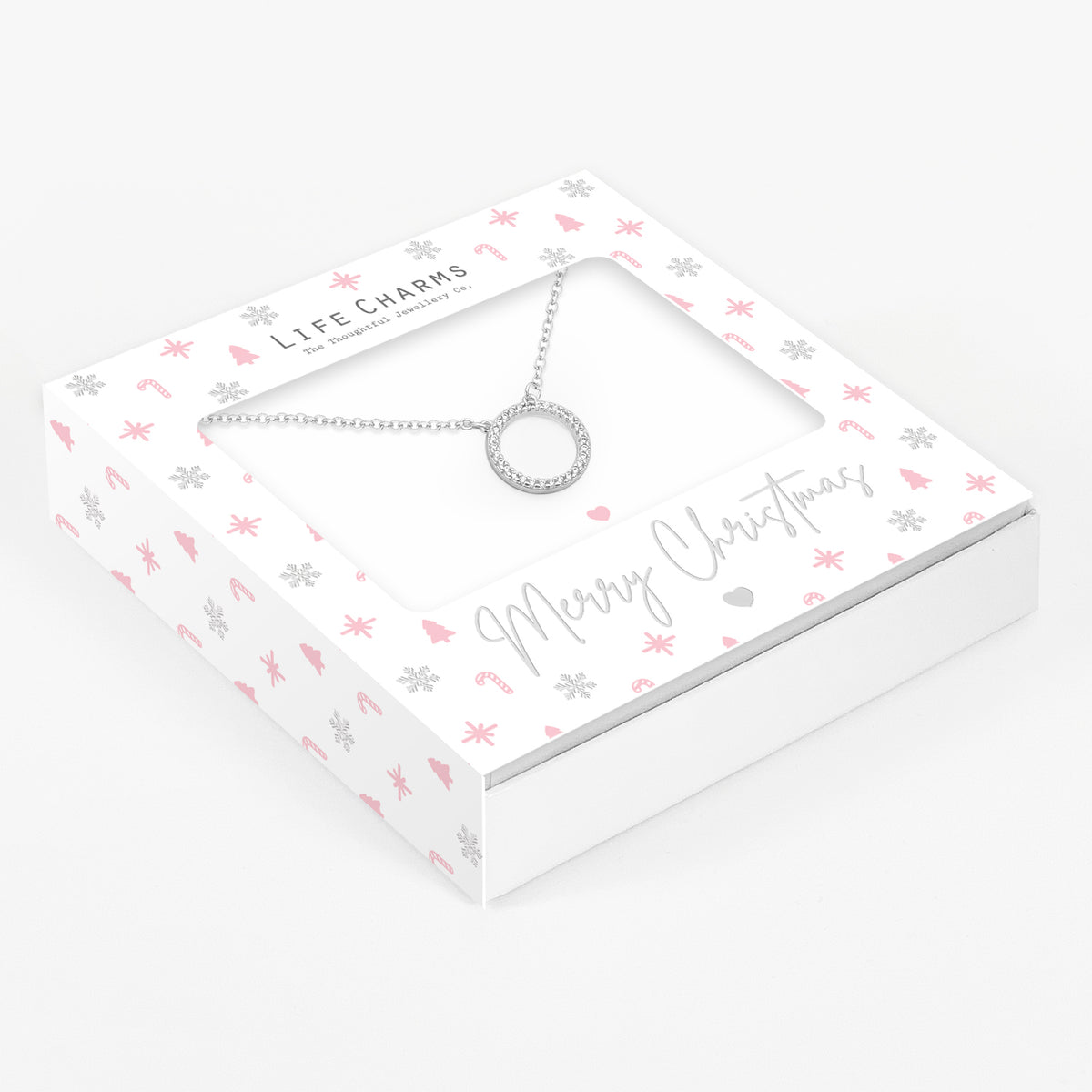Life Charms Christmas Silver Circle Necklace — Maple Gifts