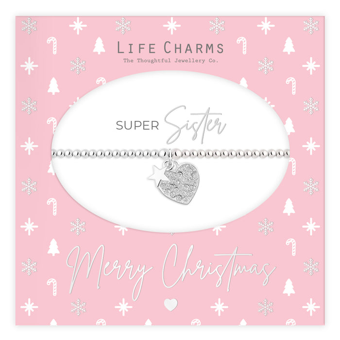 Life Charms Christmas Silver Sister Bracelet