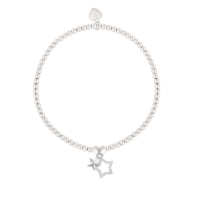 Life Charms Christmas Silver You Are A Star Bracelet