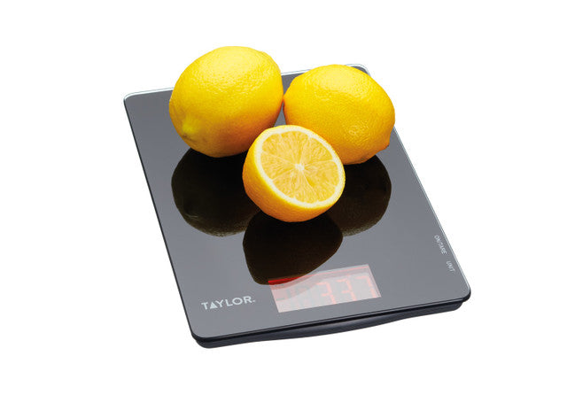 Lifetime Brands Taylor Pro Black Glass Digital Dual 5Kg Kitchen Scale