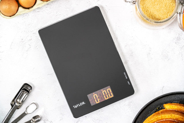 Lifetime Brands Taylor Pro Black Glass Digital Dual 5Kg Kitchen Scale