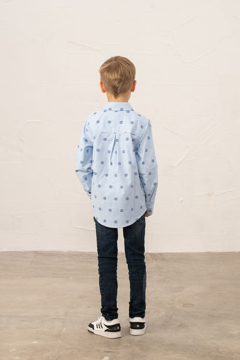 Lighthouse Boy's Charlie Shirt In Football Print