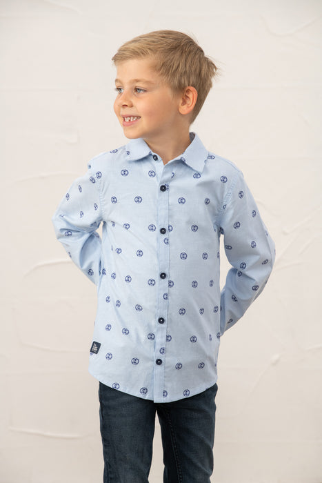 Lighthouse Boy's Charlie Shirt In Football Print