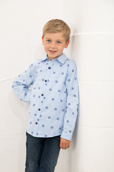 Lighthouse Boy's Charlie Shirt In Football Print