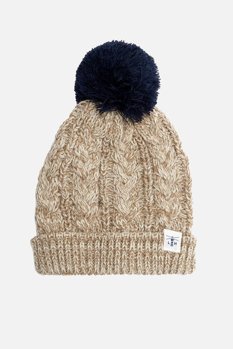 Lighthouse Hannah Bobble Hat - Almond Navy