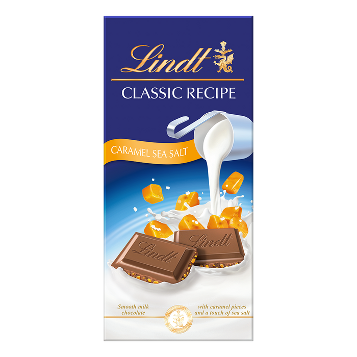 Lindt Classic Milk Chocolate Caramel & Sea Salt Bar