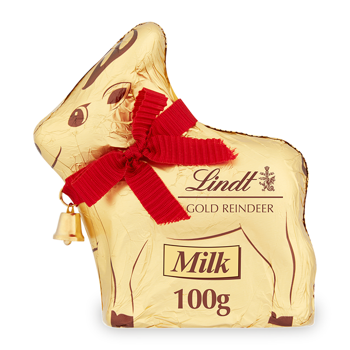 Lindt Gold Reindeer Milk Chocolate 100g