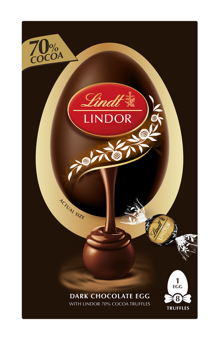 Lindt Lindor Dark Chocolate Egg With Dark Truffles 260g