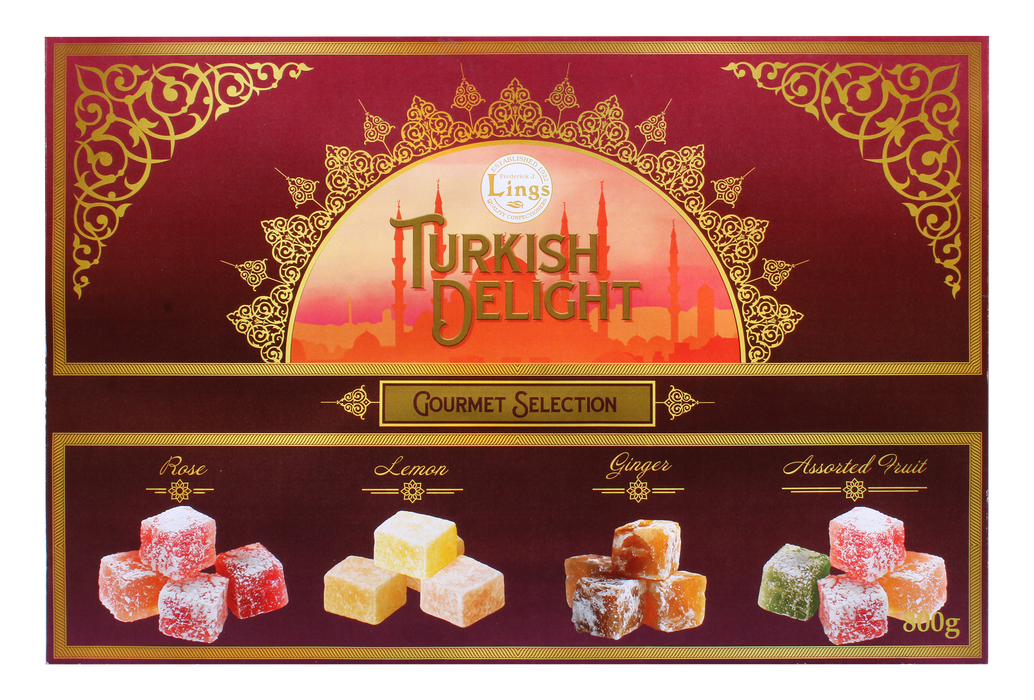 Lings Assorted Turkish Delight Gift Box 800g