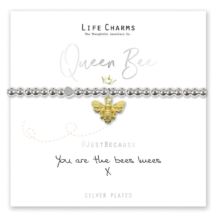 Life Charms Silver Queen Bee Bracelet