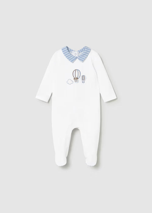 Mayoral Layette Long Sleeved Embroidered Romper Newborn