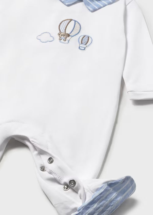 Mayoral Layette Long Sleeved Embroidered Romper Newborn