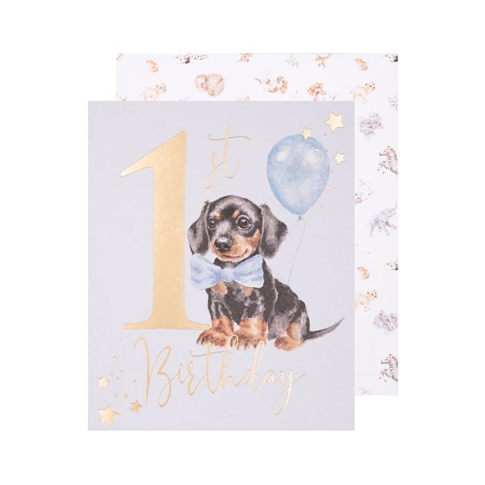 Wrendale 'A Pawsome Day' Cat 1st Birthday Dog Card
