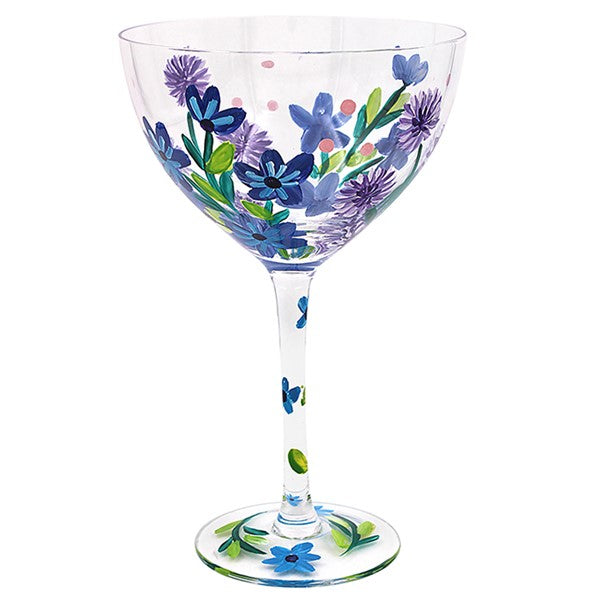 Flower Cocktail Glass Cornflowers