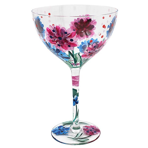 Flower Cocktail Glass Hydrangeas