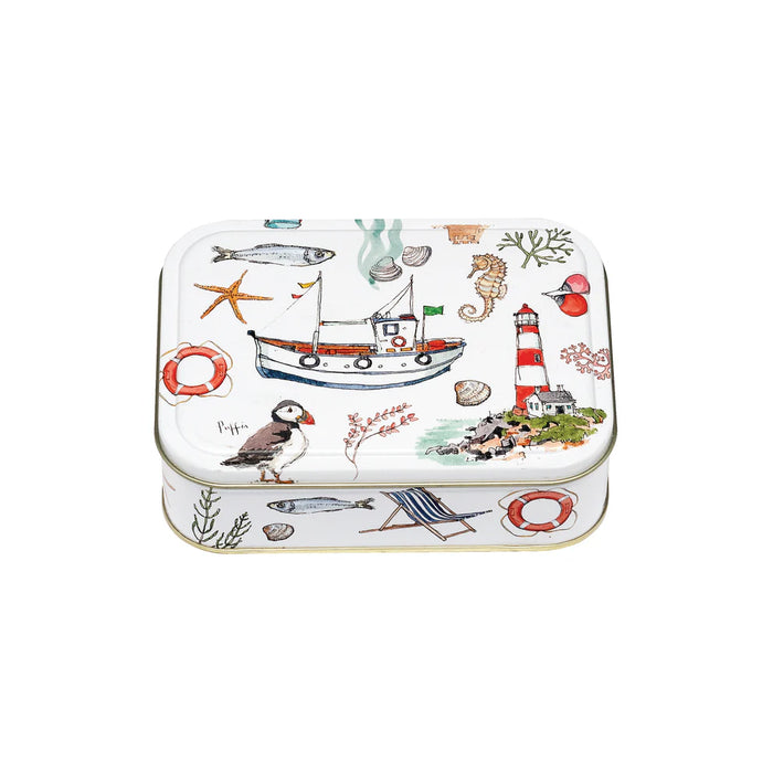 Madeleine Floyd Rectangular Seaside Shortbread Biscuit Tin
