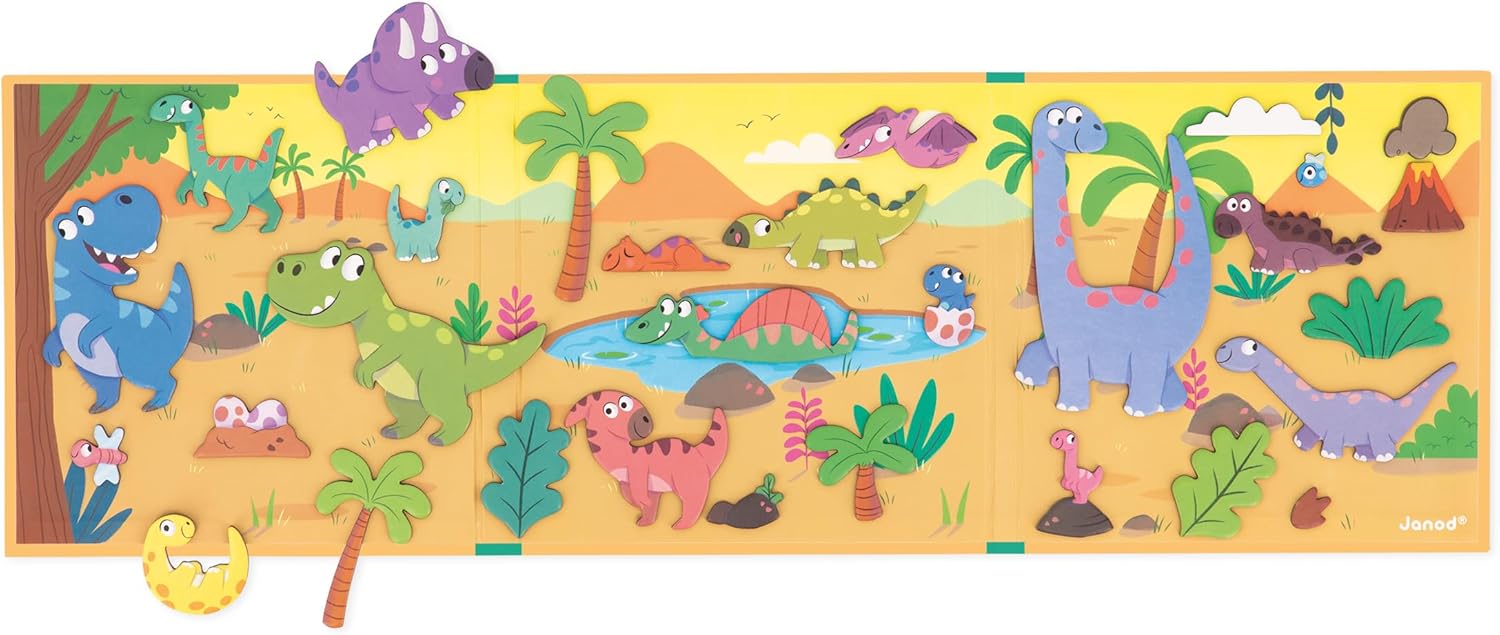 Janod 30-Magnet Dinosaurs Educational Game
