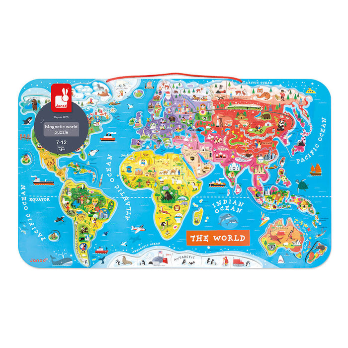 Janod Magnetic World Map Puzzle