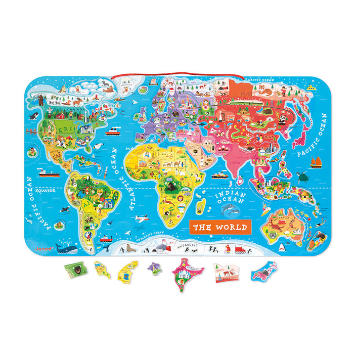 Janod Magnetic World Map Puzzle