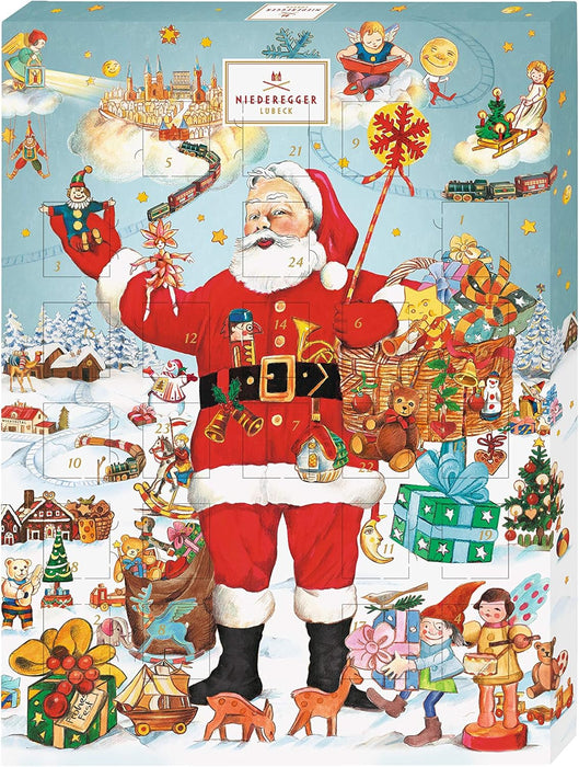Niederegger Marzipan Loaves Classic Santa Claus Advent Calendar