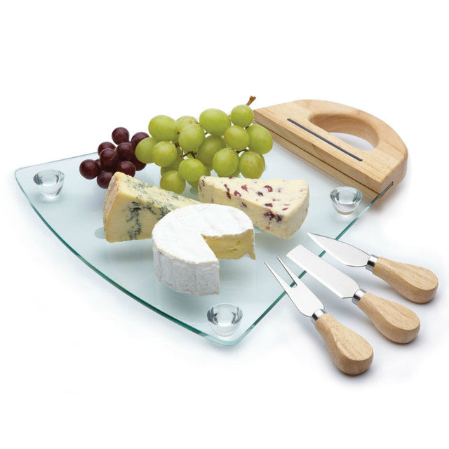 MasterClass Glass Cheese Serving Set