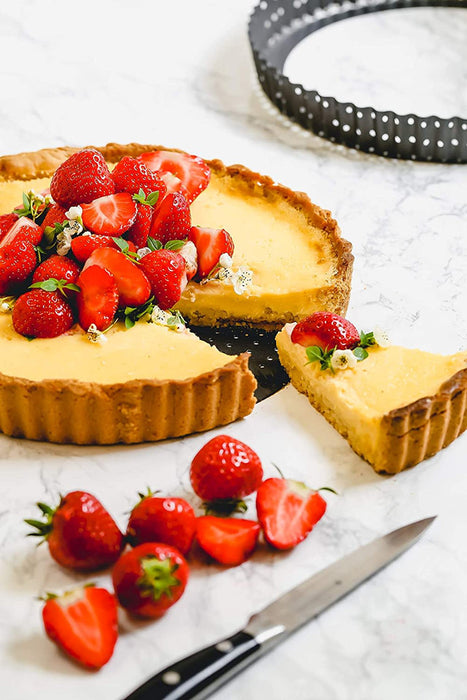 MasterClass Crusty Bake Non-Stick Fluted Round Quiche Tin, 23cm