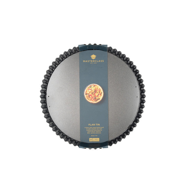 MasterClass Non-Stick Loose Base Fluted Quiche Tin, 25cm