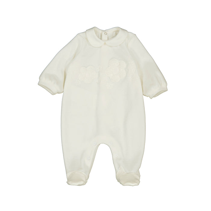 Mayoral Newborn Girl Velour Onesie