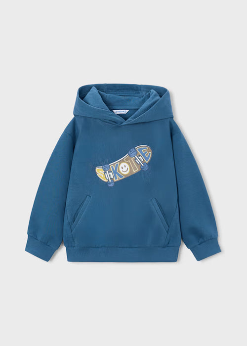 Mayoral Boys Embossed Skateboard Print Pullover In Glacial