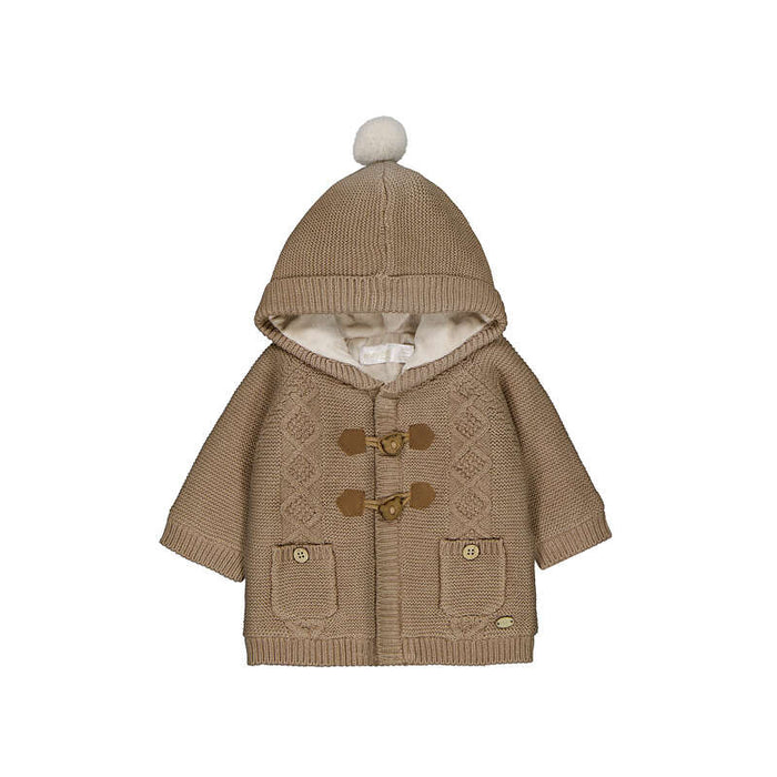 Mayoral Boys Knit Cardigan In Brown