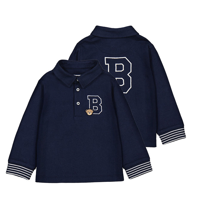 Mayoral Boys Long Sleeve Smooth Detail Polo Top