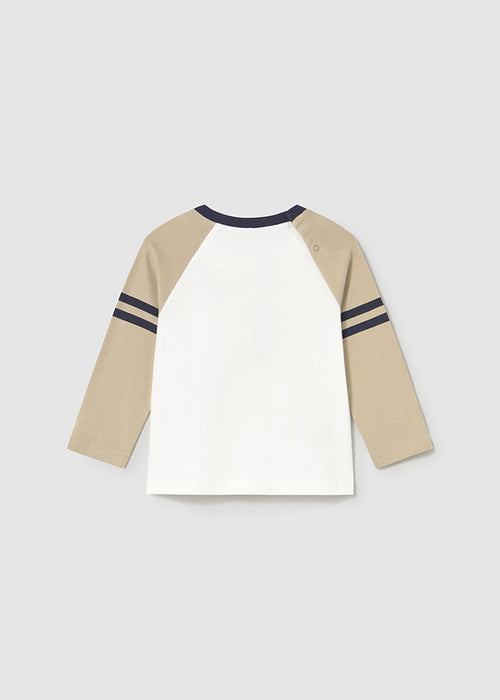 Mayoral Boys Long Sleeve Bear Latte T-shirt