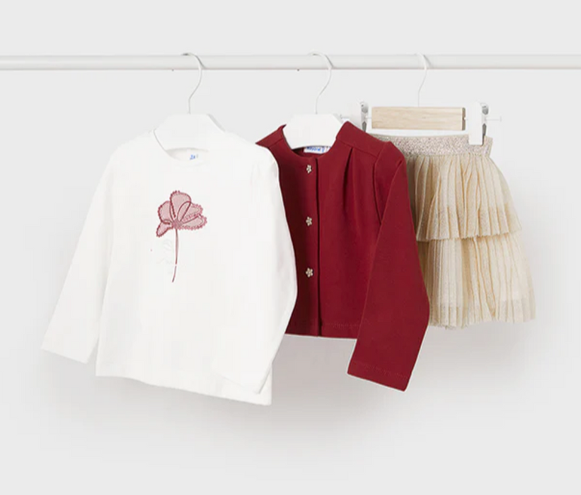 Mayoral Cherry 3 Piece Skirt Set 36m