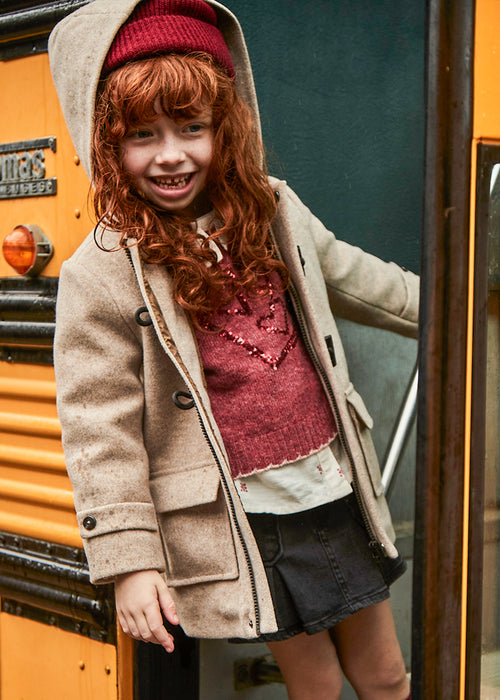 Mayoral Girls Grey Black Denim Skirt