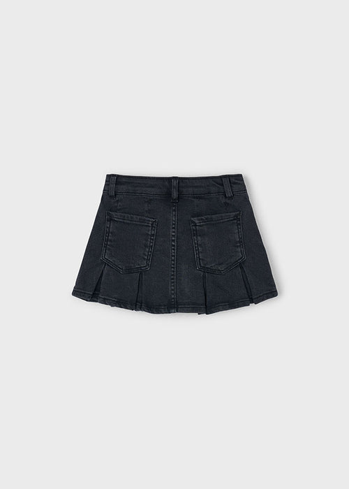 Mayoral Girls Grey Black Denim Skirt