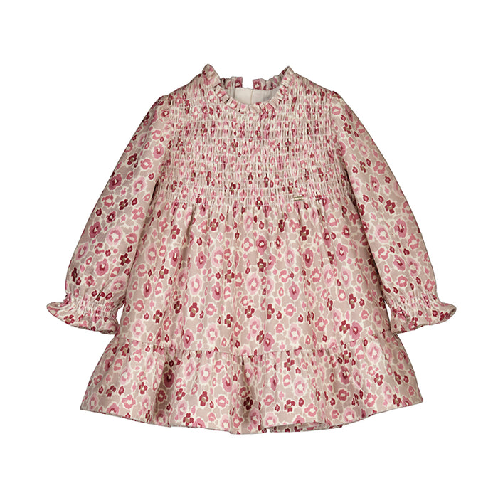 Mayoral Girls Printed Velvet Dress Crystal