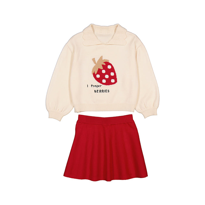 Mayoral Girls Red Skirt Set